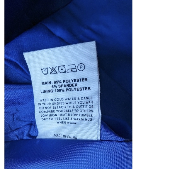 Peppermayo Mariah Mini Skirt - Cobalt Blue Size 14 NWT Polyester & Spandex Blend - Picture 10 of 14